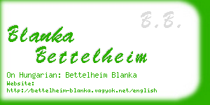 blanka bettelheim business card